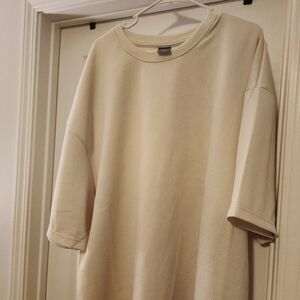 Men's Cream Textured Shirt